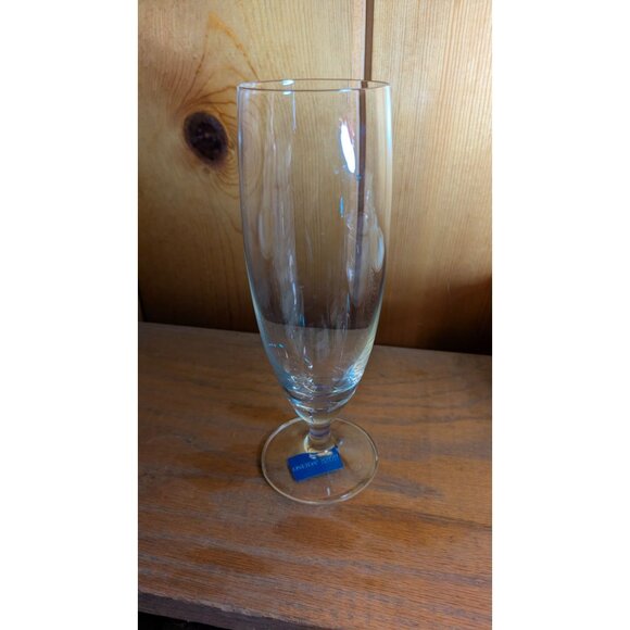 Oneida Schott Zweisel Footed Pilsner Champagne Glass Goblet 16 Fl Oz Crystal - Picture 16 of 16